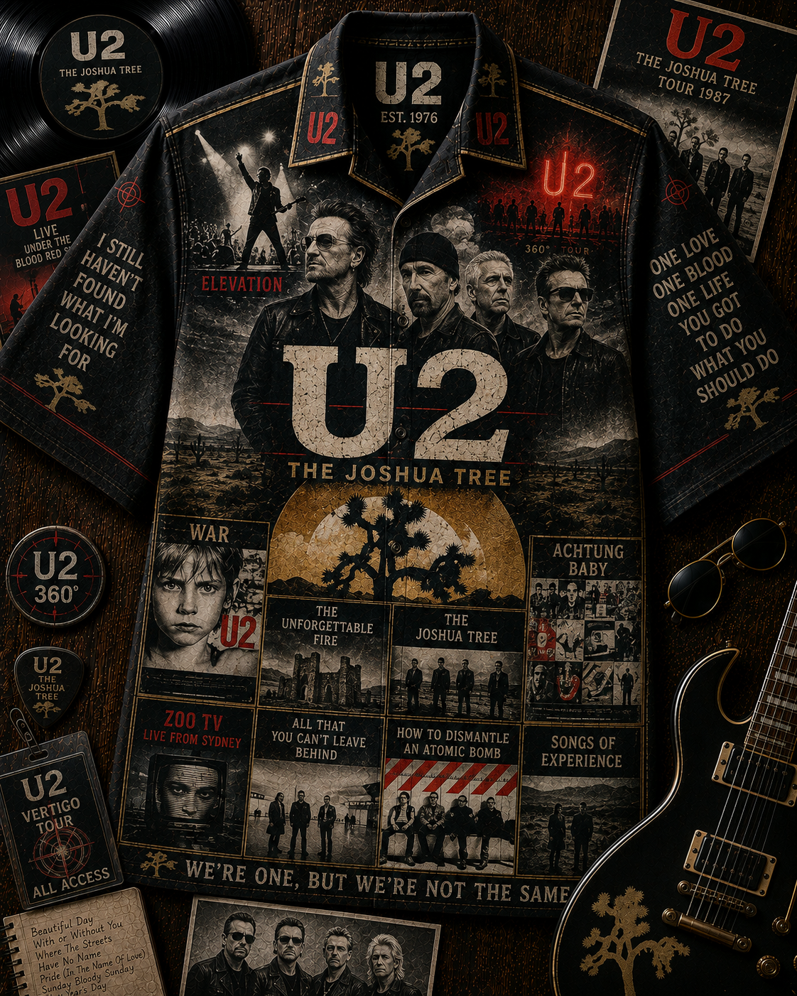 U2 Band Hawaiian Shirt - Vintage Music Rock Fan Gift
