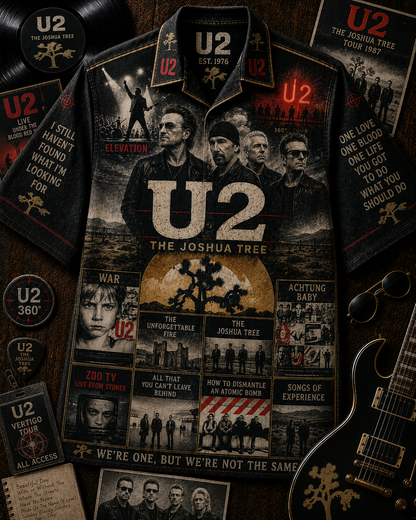 U2 Band Hawaiian Shirt - Vintage Music Rock Fan Gift