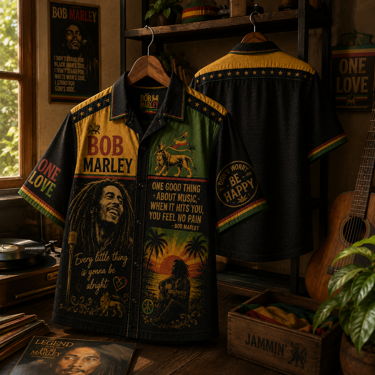 Bob Marley Hawaiian Shirt - Vintage Music Fan Gift