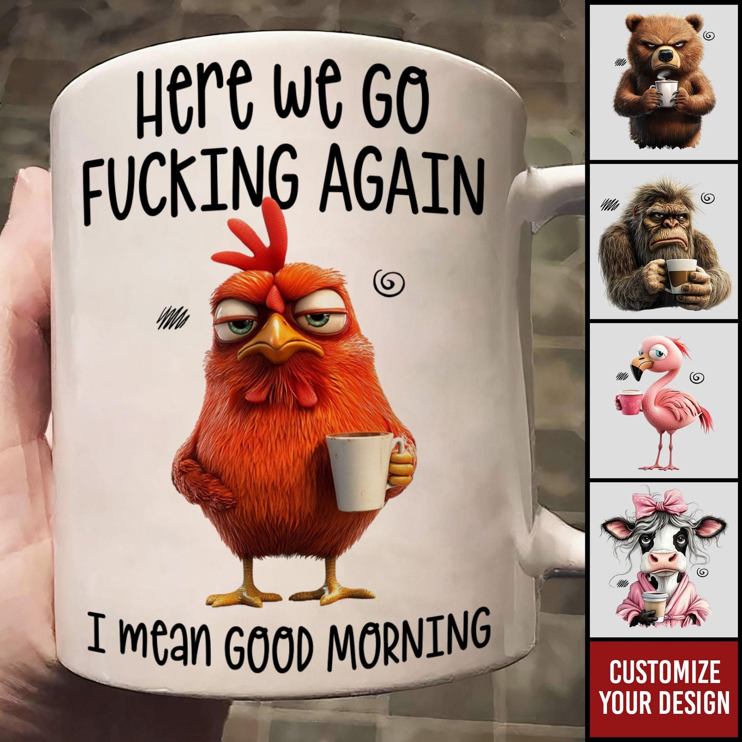 Live, Laugh, Love Animal Funny - Personalized Funny Mug