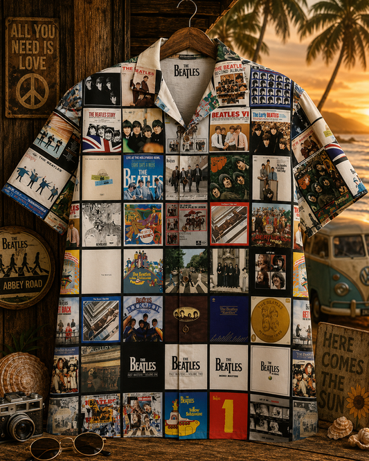 The Beatles Collection Hawaiian Shirt - Vintage Music Fan Gift