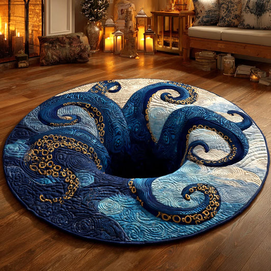 Abyss Tentacle Kraken Quilted Round Mat