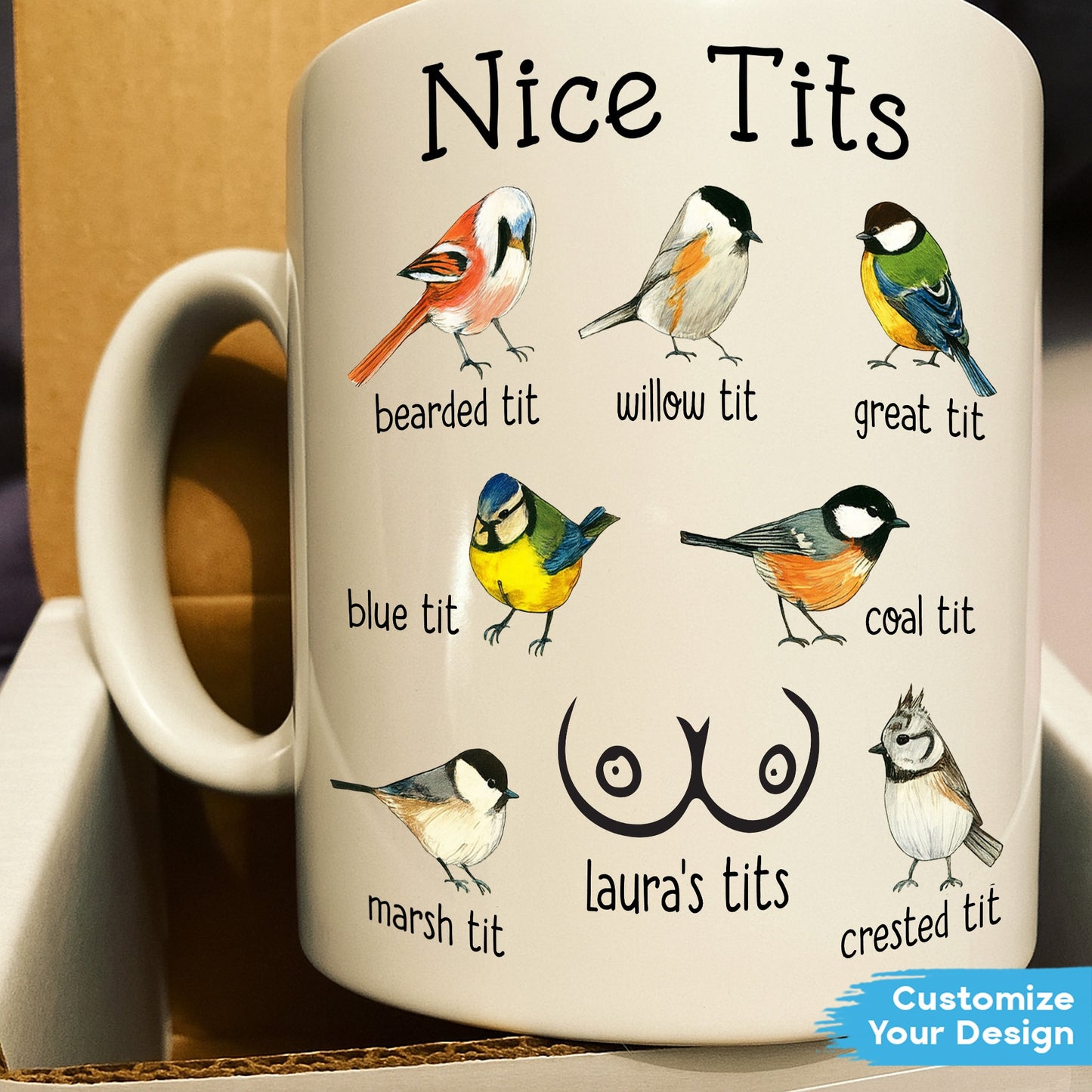 Nice Tits – Personalized Funny Gift Mug For Her