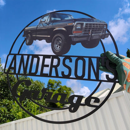 Personalized Custom Photo Classic Car Metal Sign