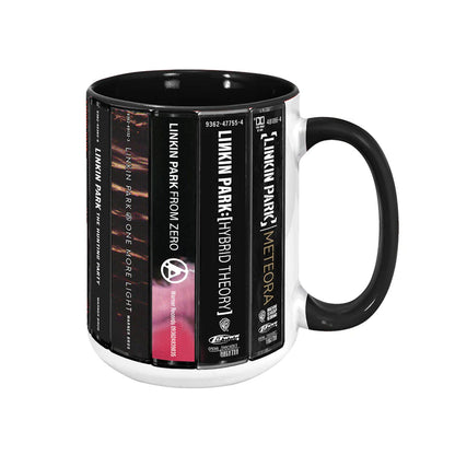 Linkin Park Albums Cassette Collection Retro Accent Mug