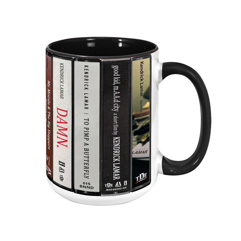 Kendrick Lamar Albums Cassette Collection Retro Accent Mug