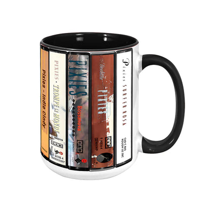 Pixies Albums Cassette Collection Retro Accent Mug