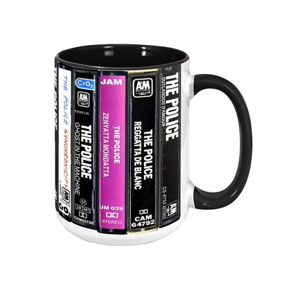 The Police Albums Cassette Retro Collection Accent Mug
