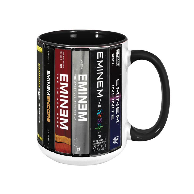 Eminem Albums Cassette Collection Retro Accent Mug