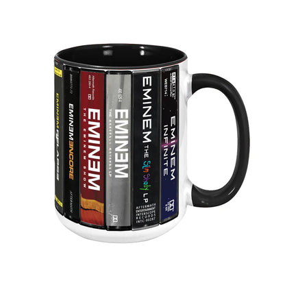 Eminem Albums Cassette Collection Retro Accent Mug