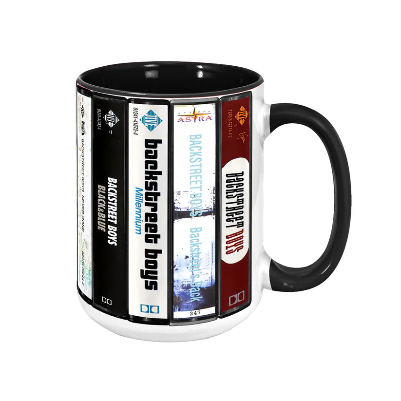 Backstreet Boys Albums Cassette Collection Retro Accent Mug