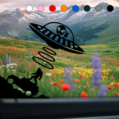 Bigfoot And Alien Sticker