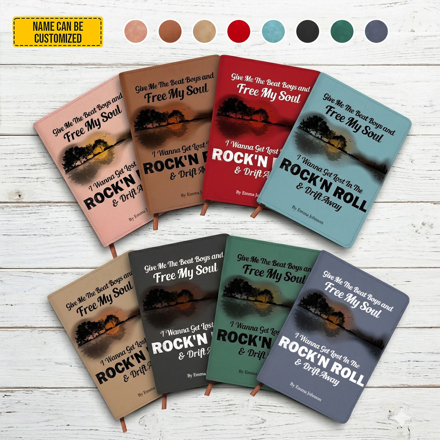 Give Me The Beat - Personalized Hippie Leather Journal
