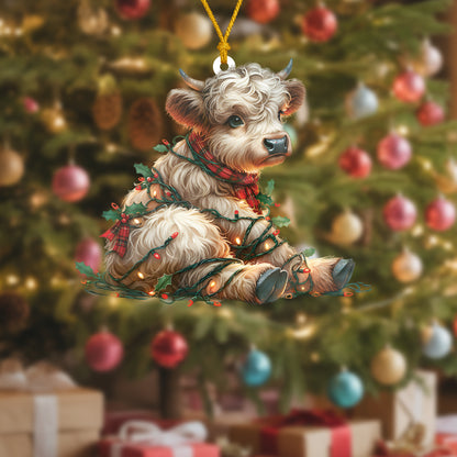 Cute Cow Christmas Ornament