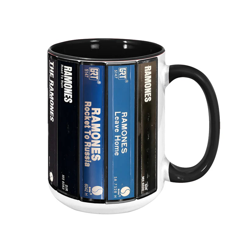 Ramones Albums Cassette Collection Retro Accent Mug
