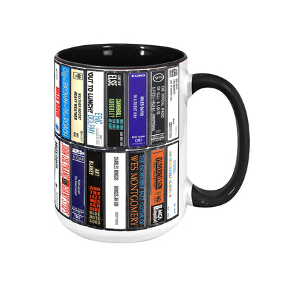 Jazz Albums Cassette Retro Collection Accent Mug
