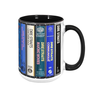 Dire Straits Albums Cassette Retro Collection Accent Mug