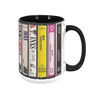 INXS Albums Cassette Retro Collection Accent Mug