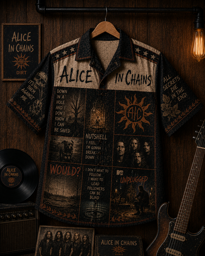 Alice In Chains Hawaiian Shirt - Vintage Music Fan Gift