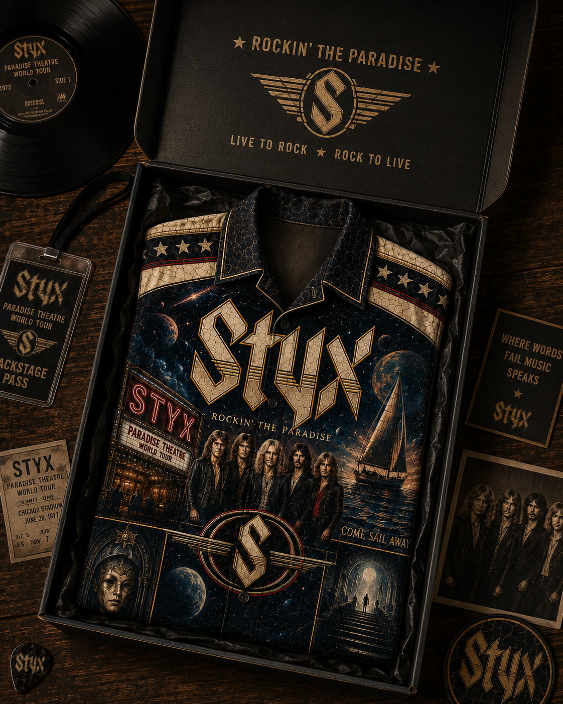 Styx Hawaiian Shirt - Vintage Music Fan Gift
