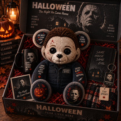 Michael Myers Bear Custom Shaped Pillow – Halloween Horror Boogeyman Fan Gift