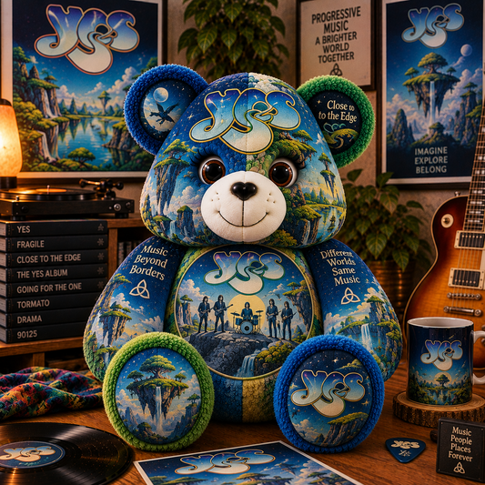 Yes Bear Custom Shaped Pillow – Progressive Rock Music Fan Gift
