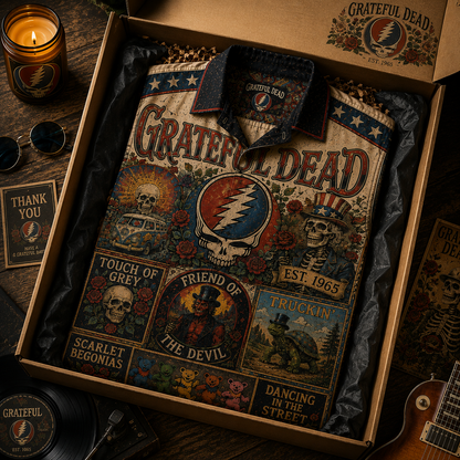 Grateful Dead Hawaiian Shirt - Vintage Music Fan Gift