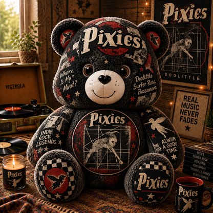 Pixies Custom Shaped Bear Pillow – Alternative Rock Inspired Gift for Pixies Fans