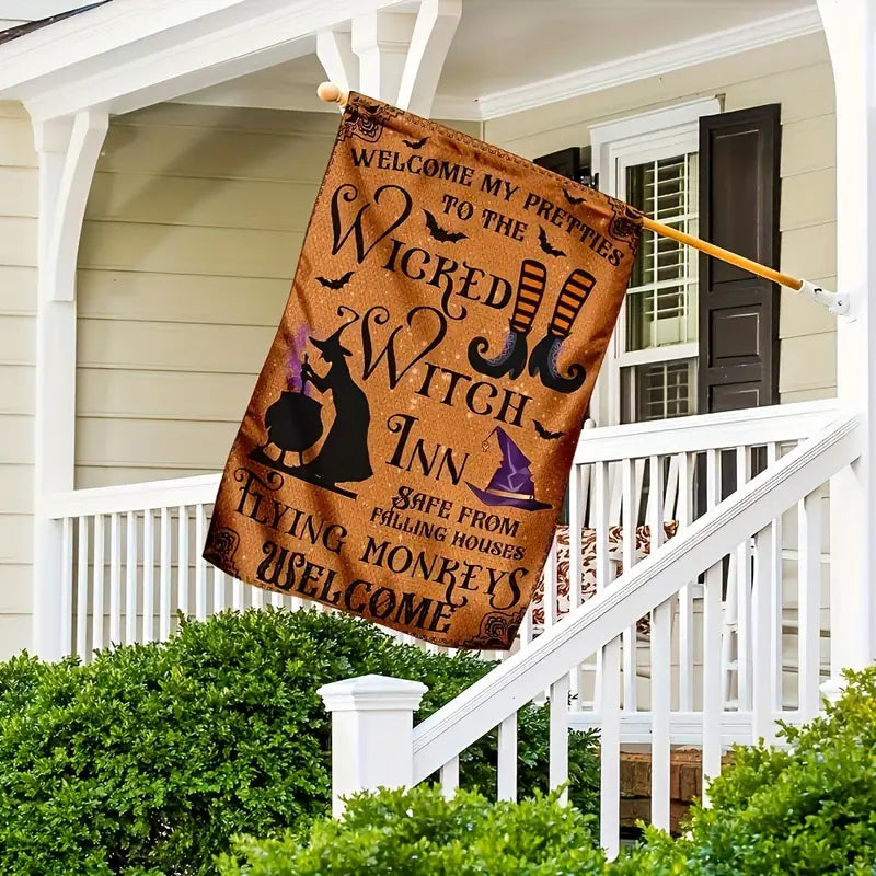 Welcome to the Wicked Witch Inn - Halloween Garden Flag, House Flag