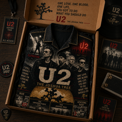 U2 Band Hawaiian Shirt - Vintage Music Rock Fan Gift