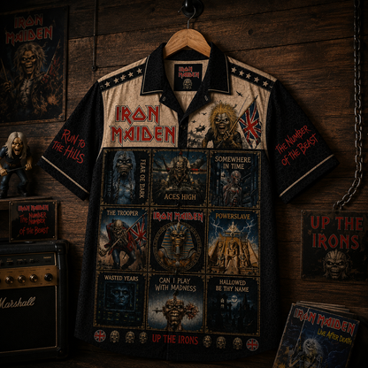 Iron Maiden Hawaiian Shirt - Vintage Music Fan Gift