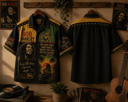 Bob Marley Hawaiian Shirt - Vintage Music Fan Gift