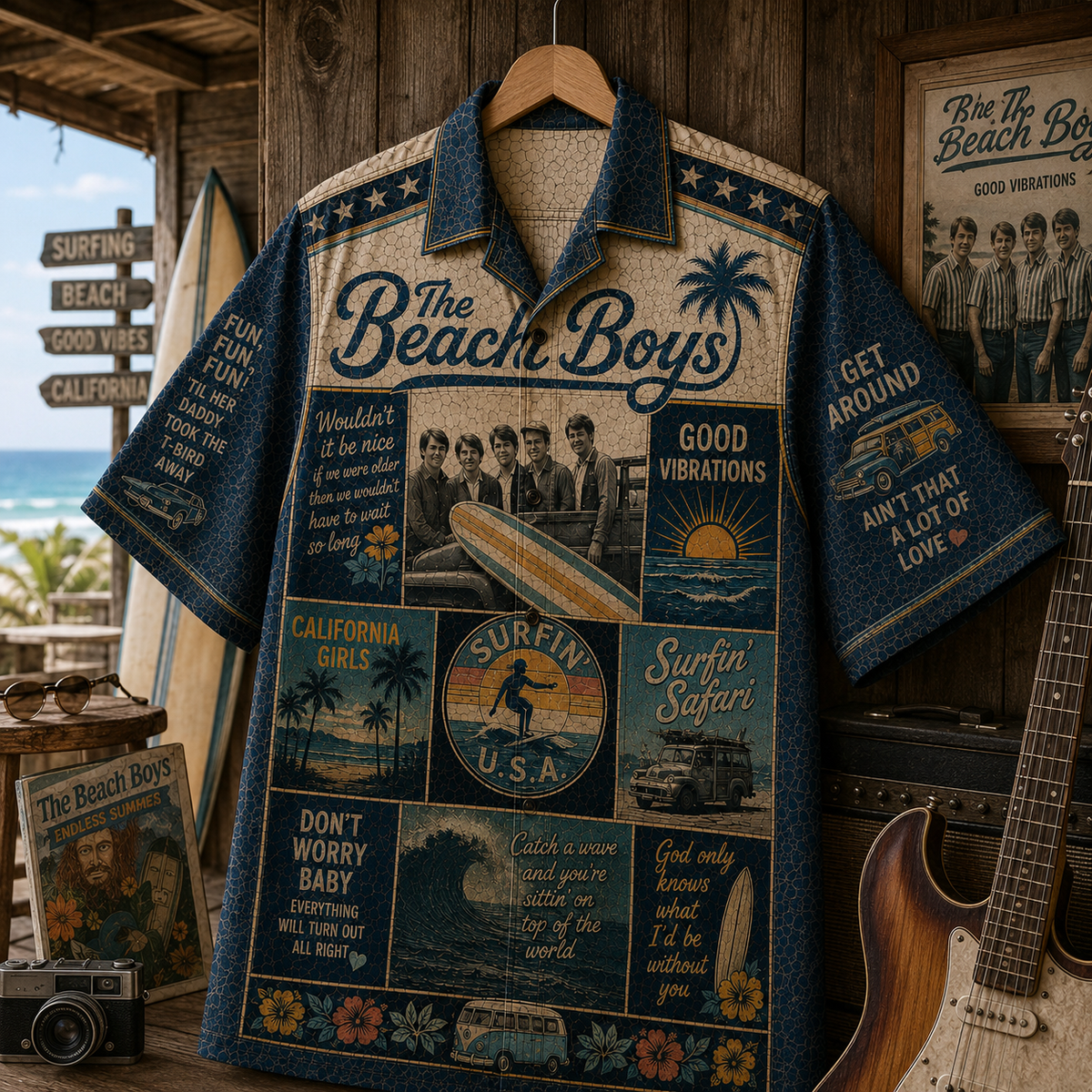 The Beach Boys Hawaiian Shirt - Vintage Music Fan Gift