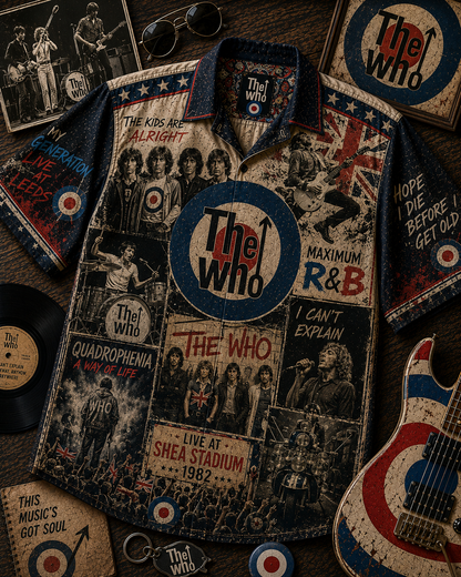 The Who Hawaiian Shirt - Vintage Music Fan Gift