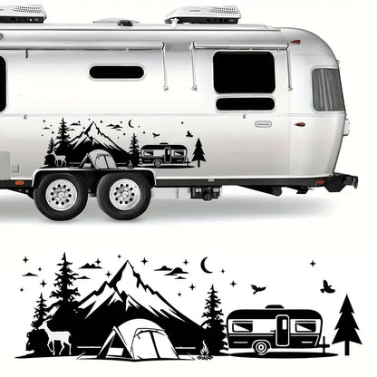 Mountain Forest Travel Camping Scenery Decal