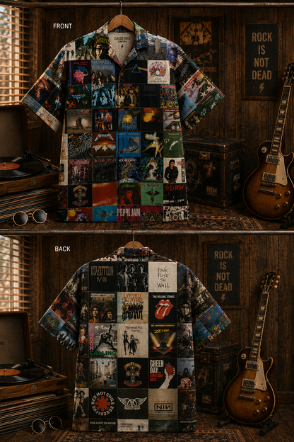 Classic Rock Hawaiian Shirt - Vintage Music Fan Gift 5