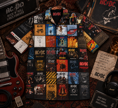 AC/DC Albums Hawaiian Shirt – High Voltage Classic Rock Music Fan Gift