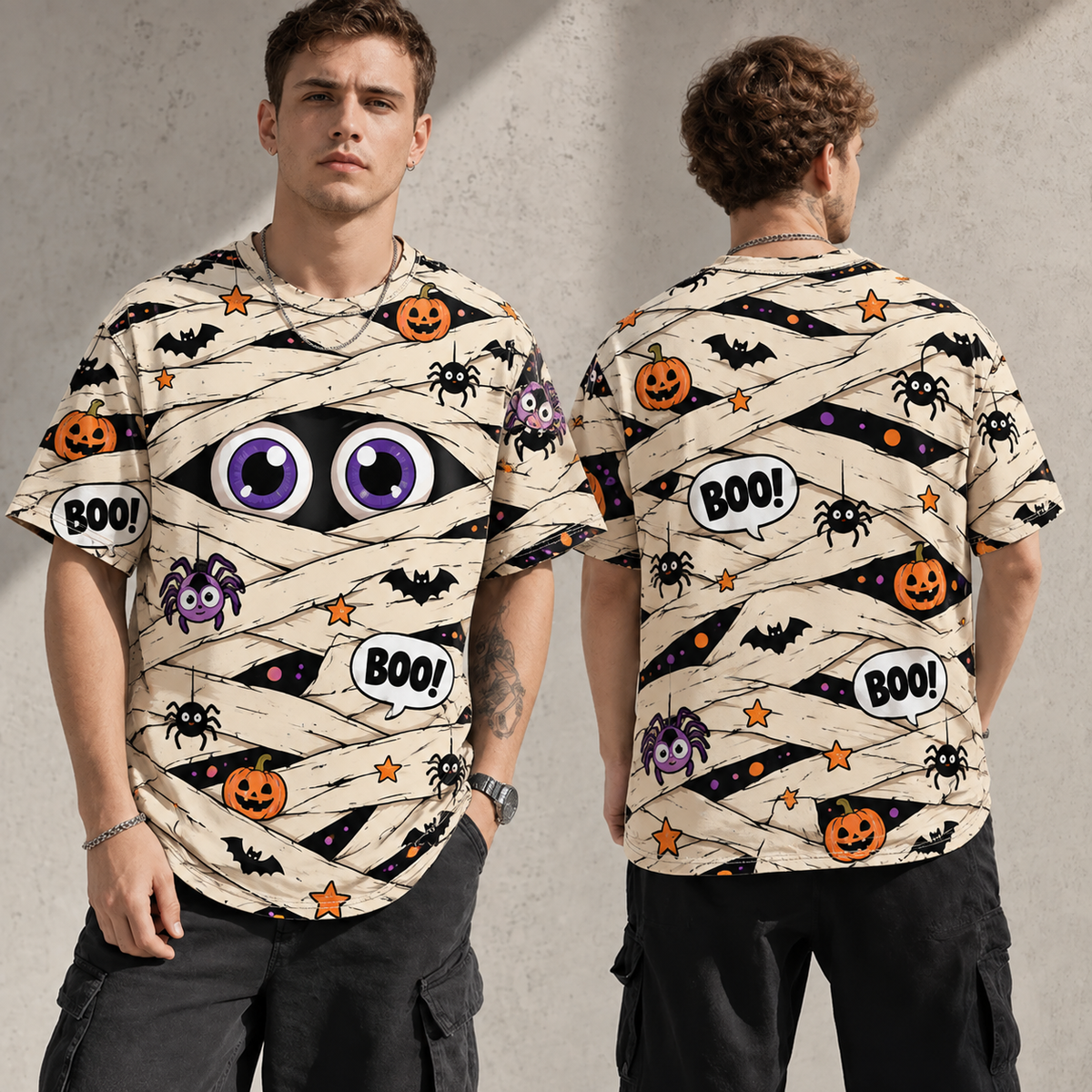 Cute Mummy Halloween T-Shirt – Spooky Season All Over Print Tee