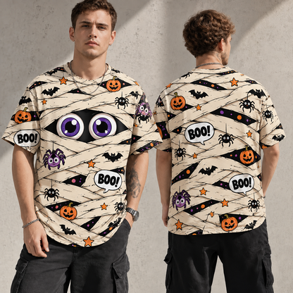 Cute Mummy Halloween T-Shirt – Spooky Season All Over Print Tee