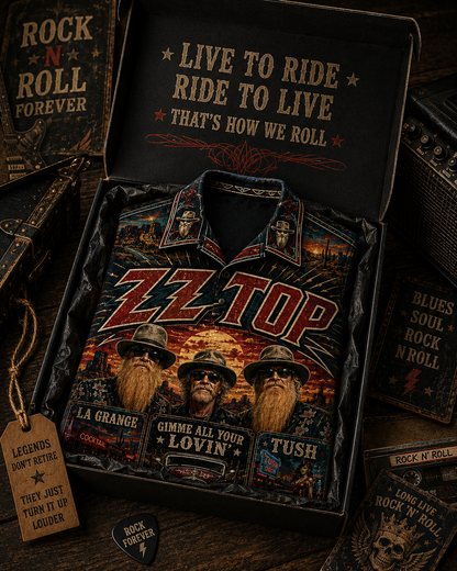 ZZ Top Hawaiian Shirt - Vintage Music Fan Gift