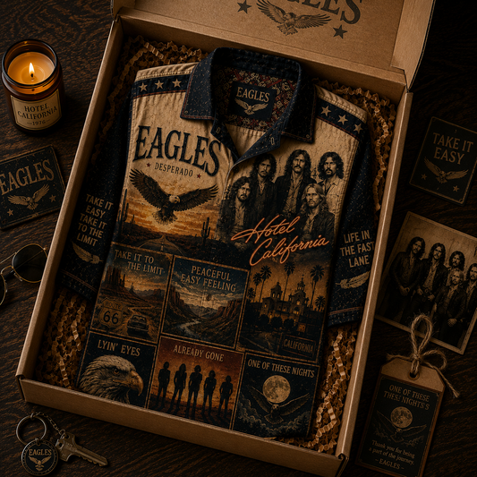 Eagles Hawaiian Shirt - Vintage Music Fan Gift