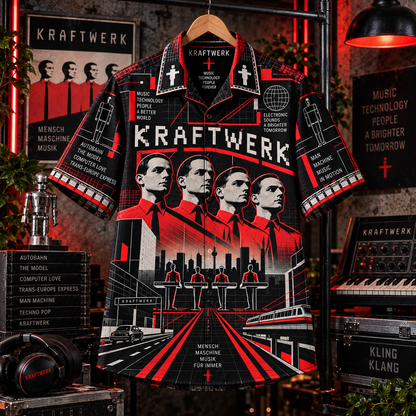 Kraftwerk Hawaiian Shirt – Electronic Music Inspired Gift for Fans
