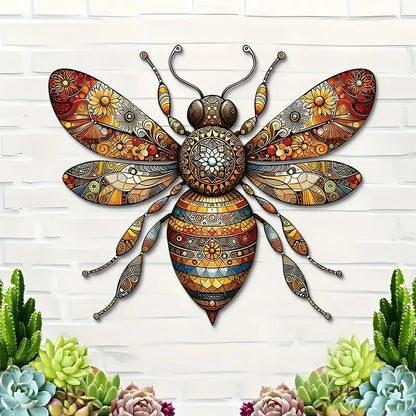 Beautiful Bee And Sunflower Metal Sign - Perfect Gift For Home