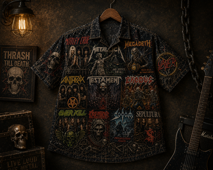 Thrash Heavy Metal Hawaiian Shirt - Vintage Music Fan Gift