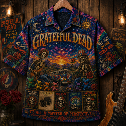 Grateful Dead Hawaiian Shirt - Vintage Music Fan Gift 2