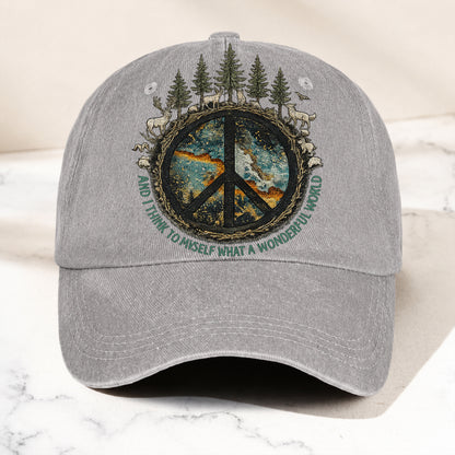 And I Think To Myself - Peace Classic Music Denim Cap