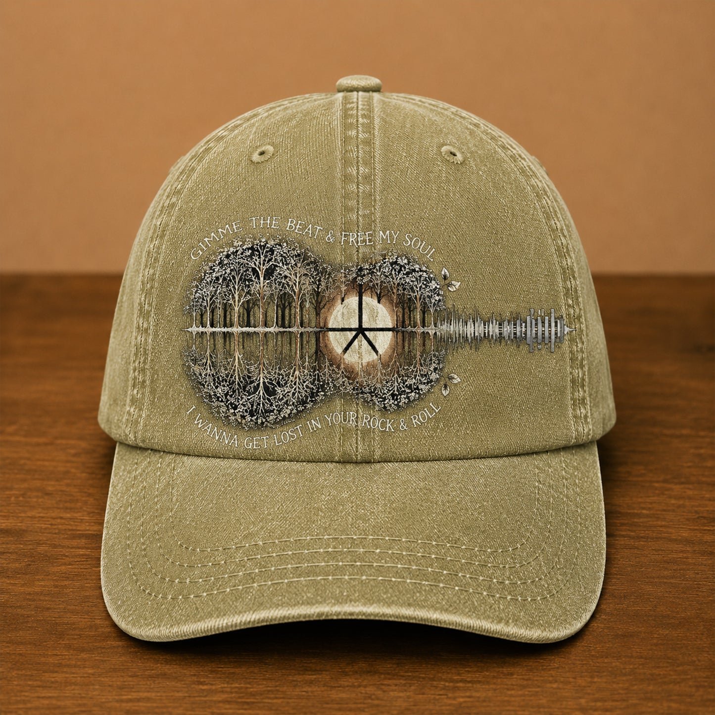 Gimme The Beat - Free My Soul - Guitar Classic Music Denim Cap