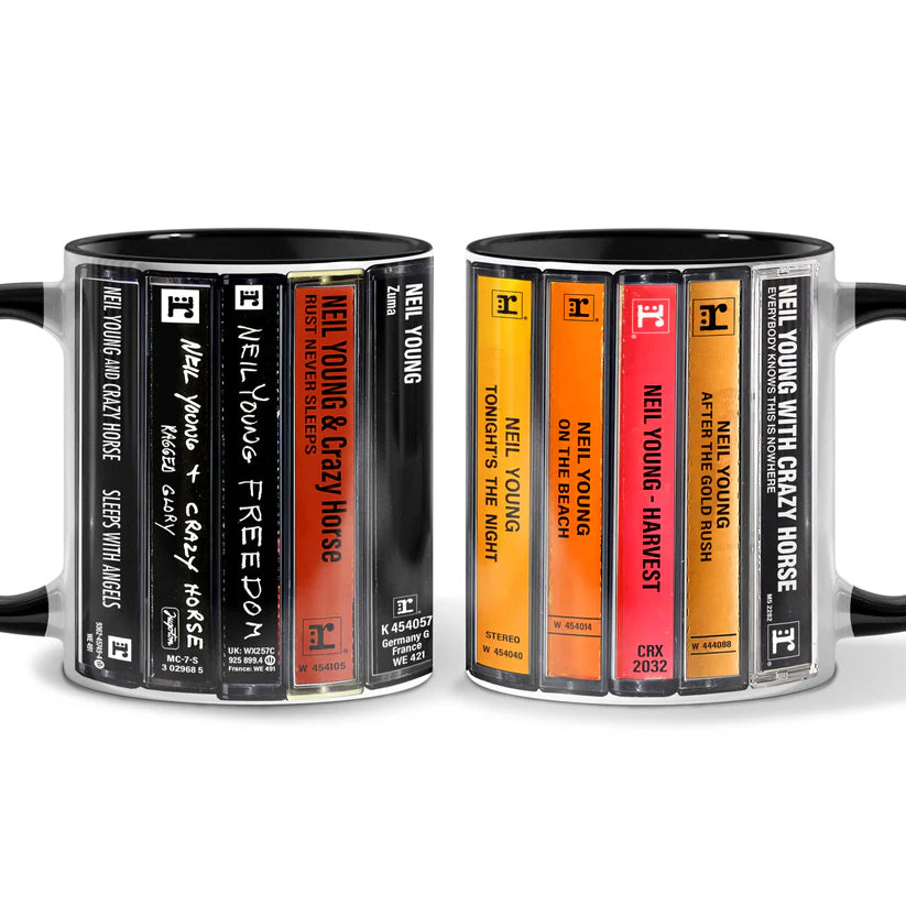 Neil Young Albums Cassette Retro Collection Accent Mug