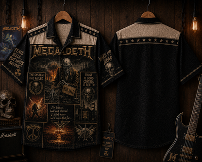 Megadeth Hawaiian Shirt - Vintage Music Fan Gift
