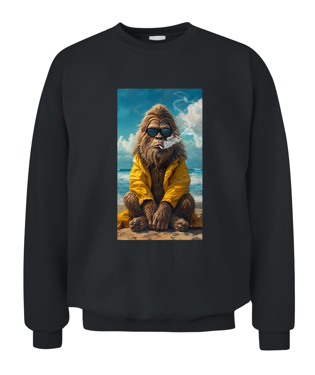 Too Cool To Squatch – Retro Bigfoot Beach Shirt
